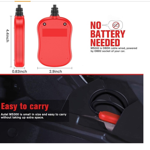 New Autel MS300 OBD2 Scanner Code Reader, Turn Off Check Engine Light - Picture 10 of 15